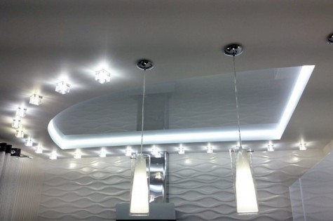 Светодиодный натяжной потолок в зал